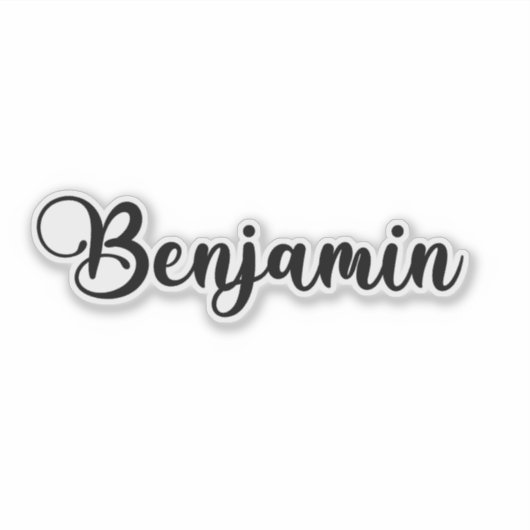 Sticker Nom Benjamin - Calligraphie manuscrite (Devant)