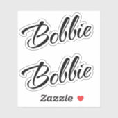 Sticker Nom Bobbie x2 Vinyl (Feuille)