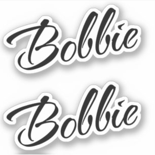 Sticker Nom Bobbie x2 Vinyl