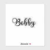 Sticker Nom Bobby - Calligraphie manuscrite (Feuille)