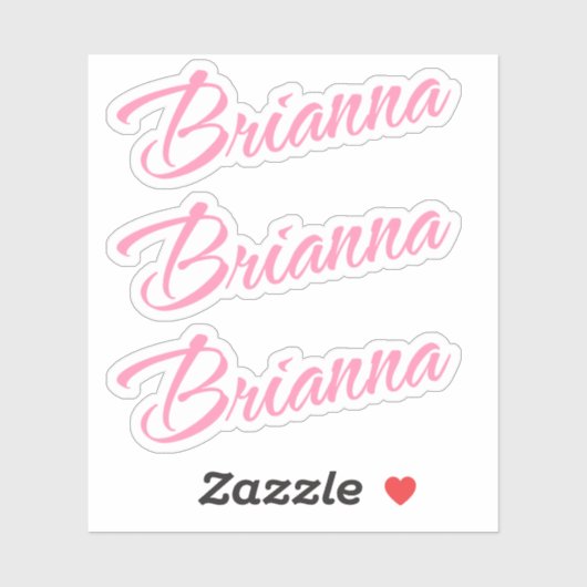 Sticker Nom Brianna x3 (Feuille)