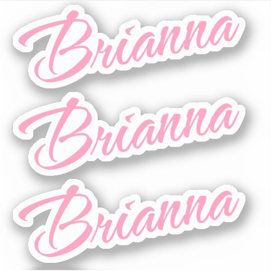 Sticker Nom Brianna x3 (Devant)