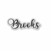 Sticker Nom Brooks - Calligraphie manuscrite (Devant)