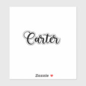 Sticker Nom Carter - Calligraphie manuscrite (Feuille)