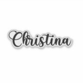Sticker Nom Christina - Calligraphie manuscrite (Devant)