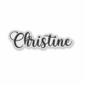 Sticker Nom Christine - Calligraphie manuscrite (Devant)