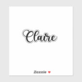 Sticker Nom Claire - Calligraphie manuscrite (Feuille)
