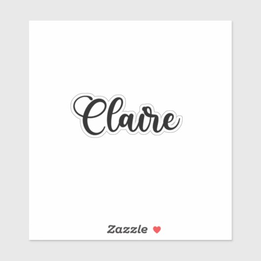 Sticker Nom Claire - Calligraphie manuscrite (Feuille)