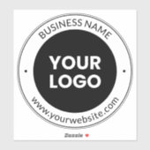 Sticker Nom commercial et site Web ou Slogan | transparent (Feuille)