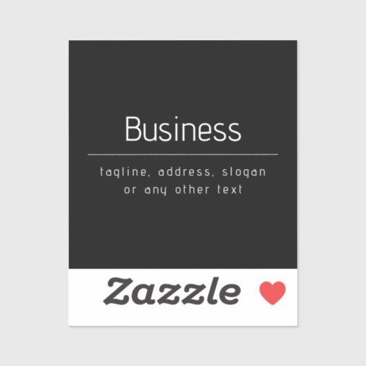 Sticker Nom commercial minimal moderne et autres informati (Feuille)