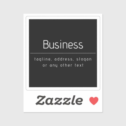 Sticker Nom commercial minimal moderne et autres informati (Feuille)