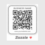Sticker Nom commercial Url QR Code Modèle Promotionnel (Feuille)