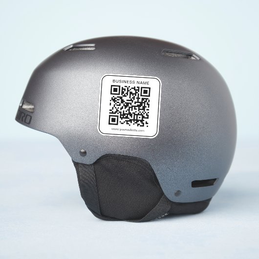 Sticker Nom commercial Url QR Code Modèle Promotionnel (Côté casque)