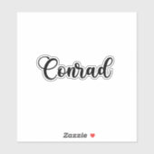 Sticker Nom Conrad - Calligraphie manuscrite (Feuille)