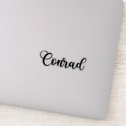 Sticker Nom Conrad - Calligraphie manuscrite (Détail)