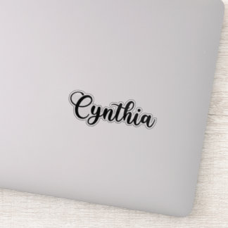 Sticker Nom Cynthia - Calligraphie manuscrite