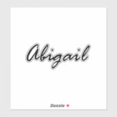 Sticker Nom d'abigail (Feuille)