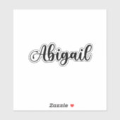 Sticker Nom d'abigail - Calligraphie manuscrite (Feuille)