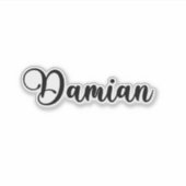 Sticker Nom Damian - Calligraphie manuscrite (Devant)