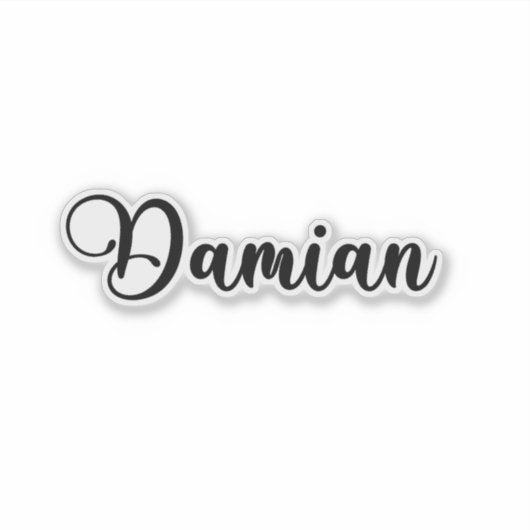 Sticker Nom Damian - Calligraphie manuscrite (Devant)