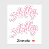 Sticker Nom d'Ashley x2 (Feuille)