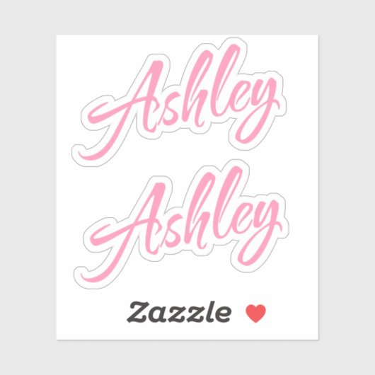 Sticker Nom d'Ashley x2 (Feuille)