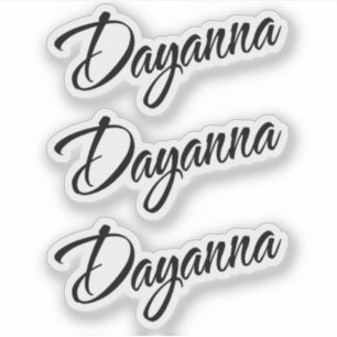 Sticker Nom Dayanna x3 vinyle