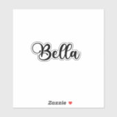 Sticker Nom de Bella - Calligraphie manuscrite (Feuille)