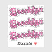 Sticker Nom de Brooklyn x3 Vinyl (Feuille)