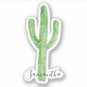 Sticker Nom de cactus aquarelle (Devant)