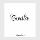 Sticker Nom de Camila - Calligraphie manuscrite (Feuille)