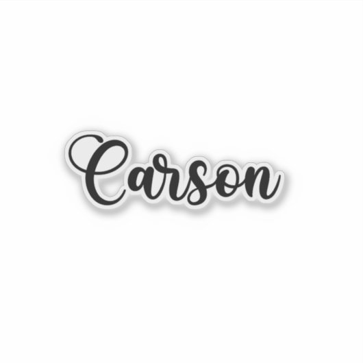 Sticker Nom de Carson - Calligraphie manuscrite (Devant)
