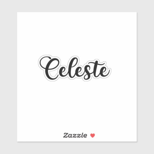 Sticker Nom de Celeste - Calligraphie manuscrite (Feuille)