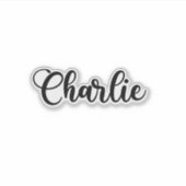 Sticker Nom de Charlie - Calligraphie manuscrite (Devant)