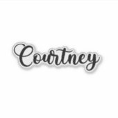 Sticker Nom de Courtney - Calligraphie manuscrite (Devant)
