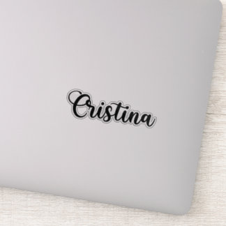 Sticker Nom de Cristina - Calligraphie manuscrite