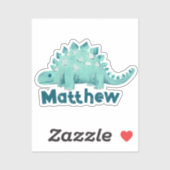 Sticker Nom de dinosaure Stégosaure (Feuille)