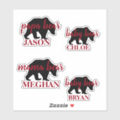 Sticker Nom de famille de l'ours (Feuille)