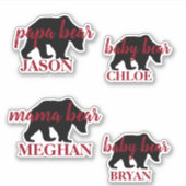 Sticker Nom de famille de l'ours (Devant)