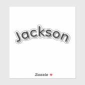 Sticker Nom de garçon Jackson, (Feuille)