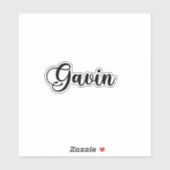 Sticker Nom de gavin - Calligraphie manuscrite (Feuille)