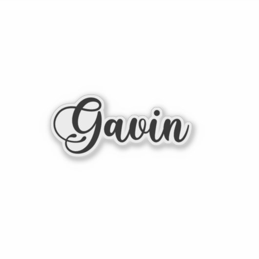 Sticker Nom de gavin - Calligraphie manuscrite (Devant)