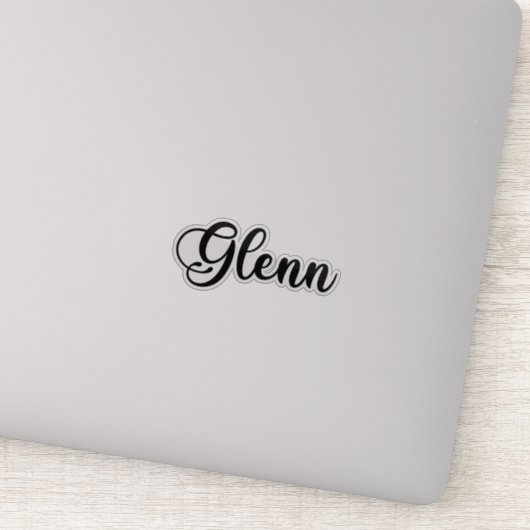 Sticker Nom de Glenn - Calligraphie manuscrite (Détail)