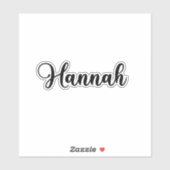 Sticker Nom de Hannah - Calligraphie manuscrite (Feuille)