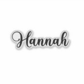 Sticker Nom de Hannah - Calligraphie manuscrite (Devant)