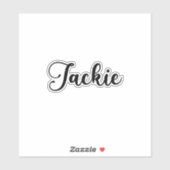 Sticker Nom de Jackie - Calligraphie manuscrite (Feuille)