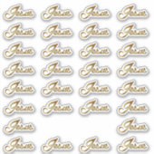 Sticker Nom de Jésus Calligraphie Texte Vinyl Contour (Devant)