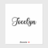 Sticker Nom de Jocelyn - Calligraphie manuscrite (Feuille)