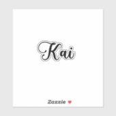 Sticker Nom de Kai - Calligraphie manuscrite (Feuille)