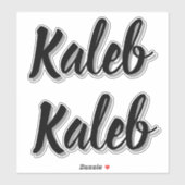 Sticker Nom de Kaleb Mens (Feuille)